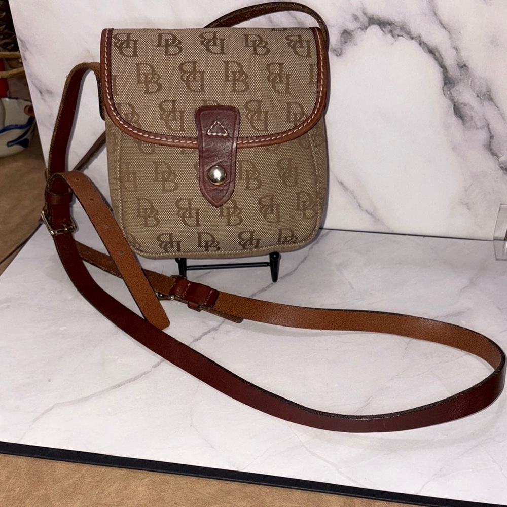 Dooney & Bourke Vintage Monogram Canvas Crossbody USA Made GUC
